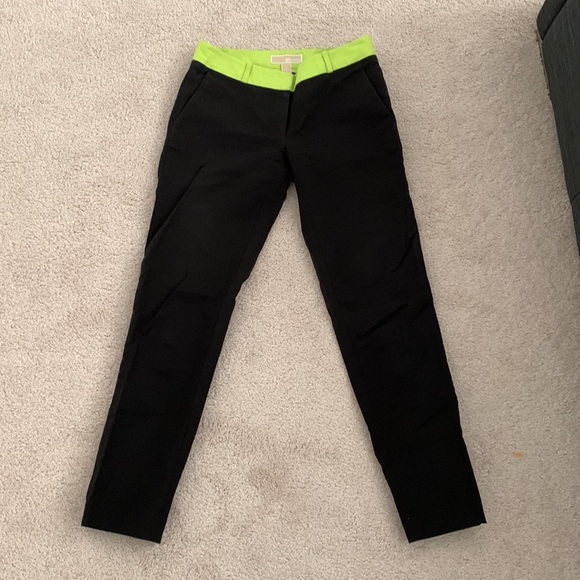 Michael Kors Black & Green Cropped Pants - Picture 2 of 5